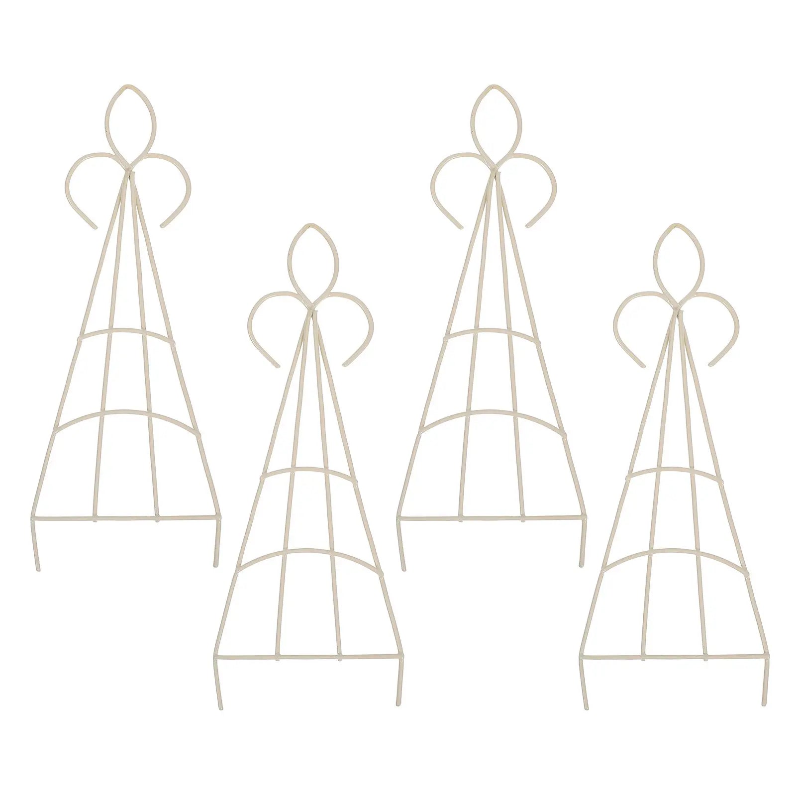 4Pcs Mini Plant Trellis Metal Climbing Support Sturdy Iron DIY Garden Frame for Potted Plants Indoor Vine Display Small Space Zpaxo Default Title
