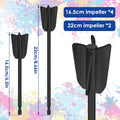 4/6Pcs Mixer Paddle 4-Blade 6.5/8.7 Inch Reusable Powerful Mixer Attachment Reduce Bubbles Quick Mixer Part for Paint 2024 Zpaxo 6PCS