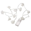 1 2M Artificial White Rose Fairy String Lights Battery