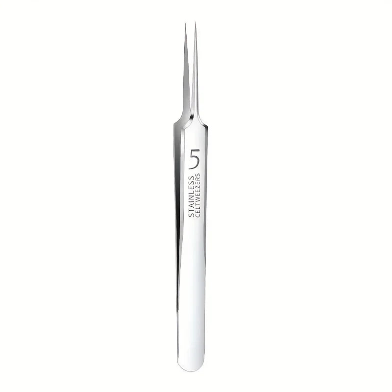 5pcs Stainless steel tweezers for powerful blackhead removal, suitable for all skin types Zpaxo cusp 1PC
