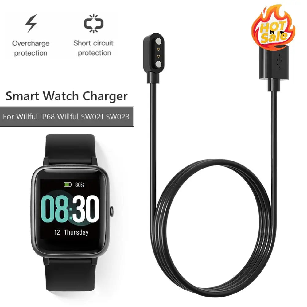 Smartwatch Charging Cable for Willful IP68/SW021/SW021/SW025/SW01/SW023 Charger Zpaxo
