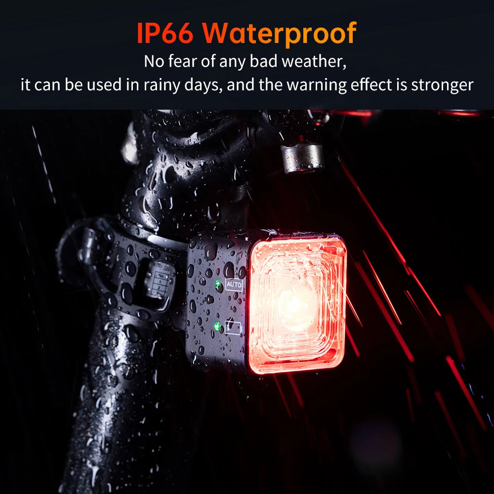 Bicycle Smart Brake Sensing Light Front Rear Sets IP66 Waterproof USB MTB Road Bike Taillight Night Cycling Safety 100/120LM Zpaxo