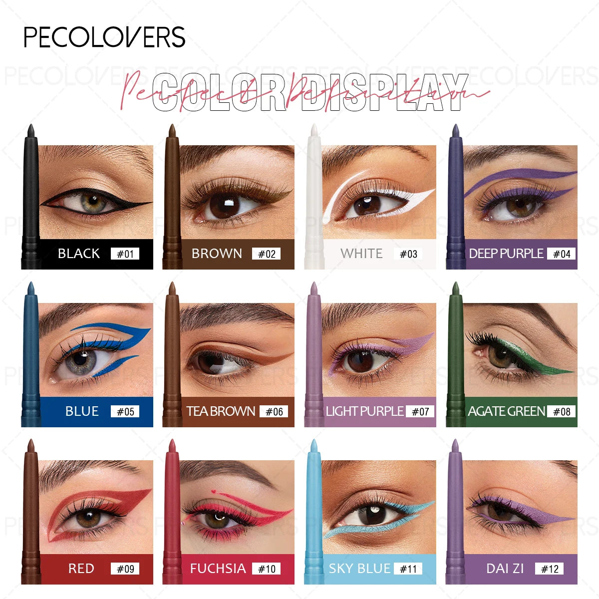Waterproof Purple Eyeliner Gel Pe Smudge-proof Sweat-resistant Zpaxo