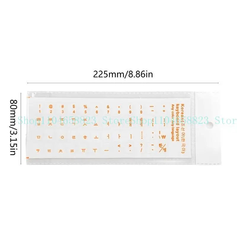 Korean Keyboard Stickers Matte PVC Sticker Letters Transparent Zpaxo