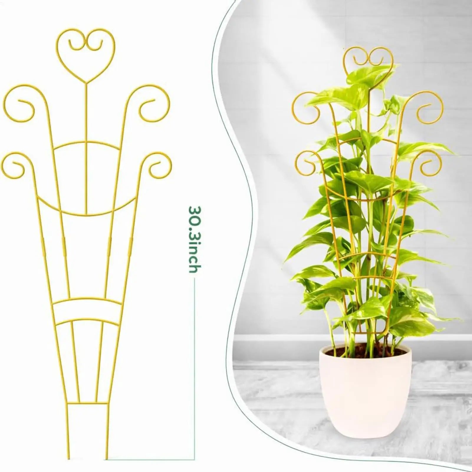 Metal Trellis Climbing Plants Outdoor Potted Support Vine Stake