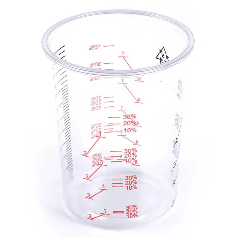 10Pcs 600ml Plastic Paint Mixing Cups Mixing Pot Paint Mixing Calibrated Cup Zpaxo One Size