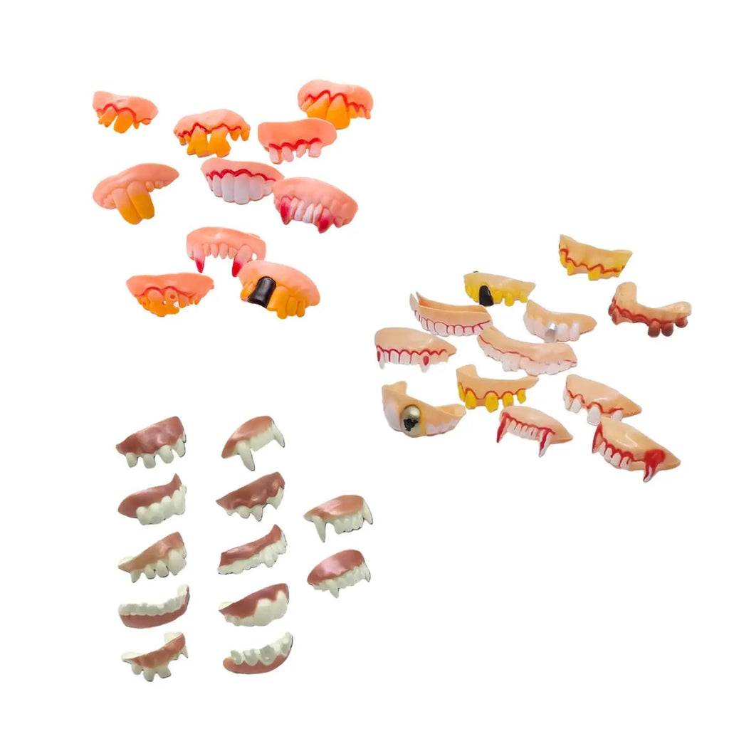 Halloween Fake Teeth Halloween Front Teeth Funny Fake Teeth Decoration for Stage Performance Dress up Party Halloween Masquerade Zpaxo