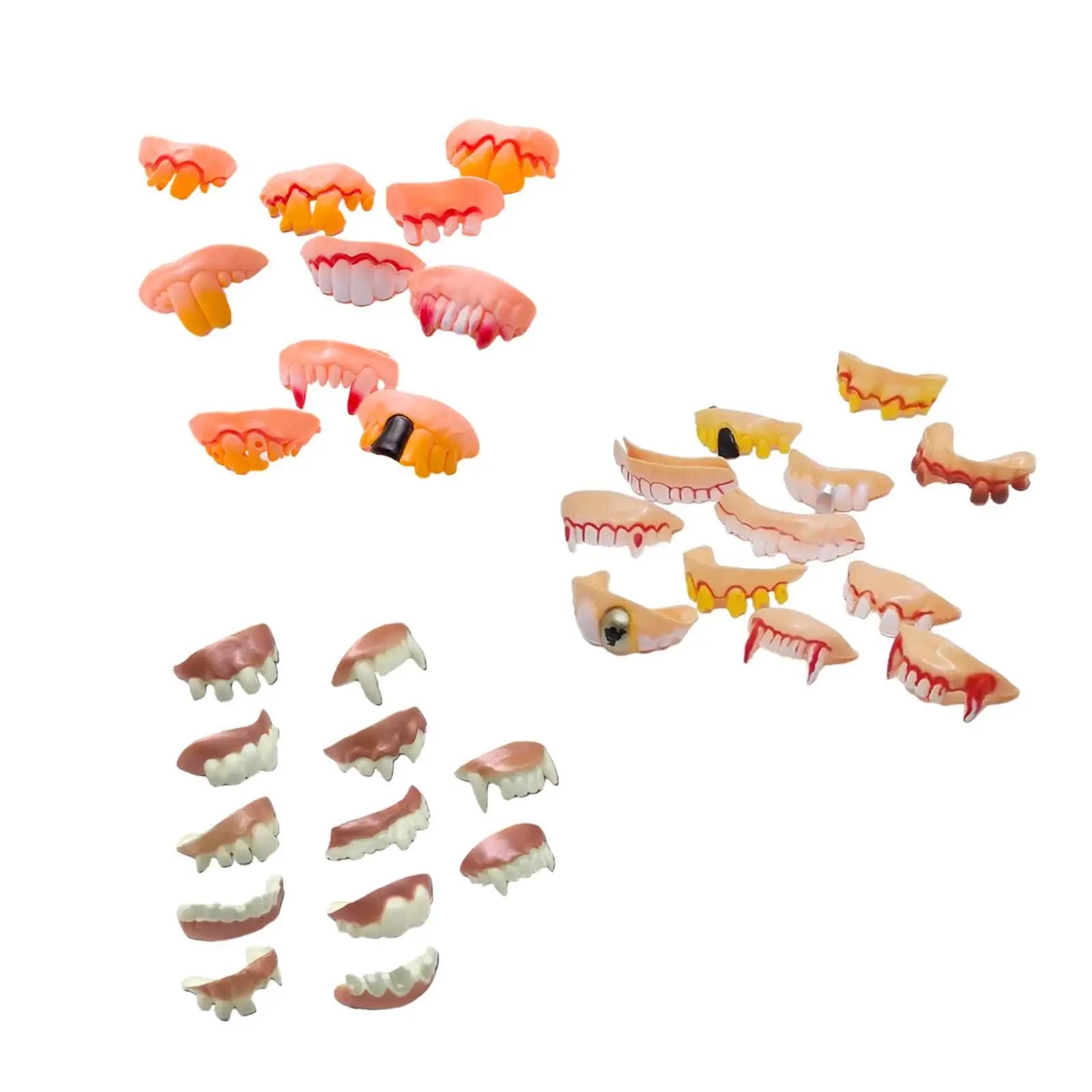 Halloween Fake Teeth Halloween Front Teeth Funny Fake Teeth Decoration for Stage Performance Dress up Party Halloween Masquerade Zpaxo