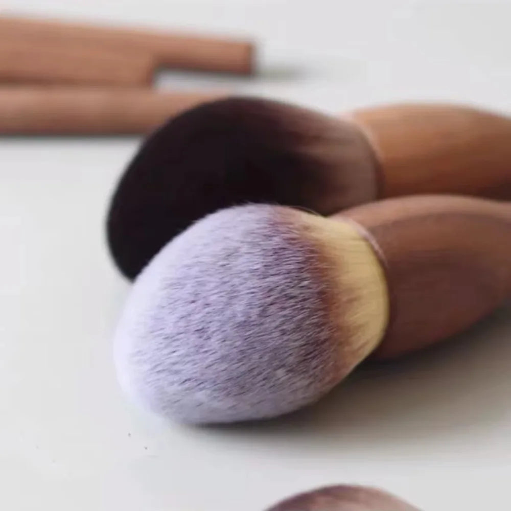 Handle Makeup Brush Retro Make Up Tool Blush Soft Walnut Loose Zpaxo