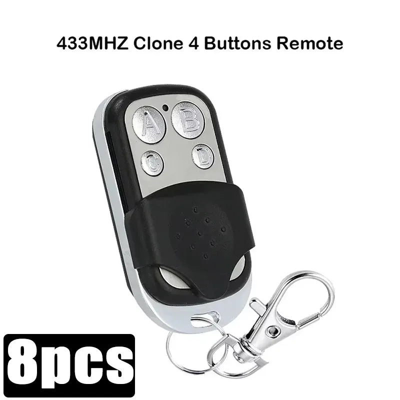 4-Button 433MHz Garage Door Remote Duplicator | 1/5/10 Pack