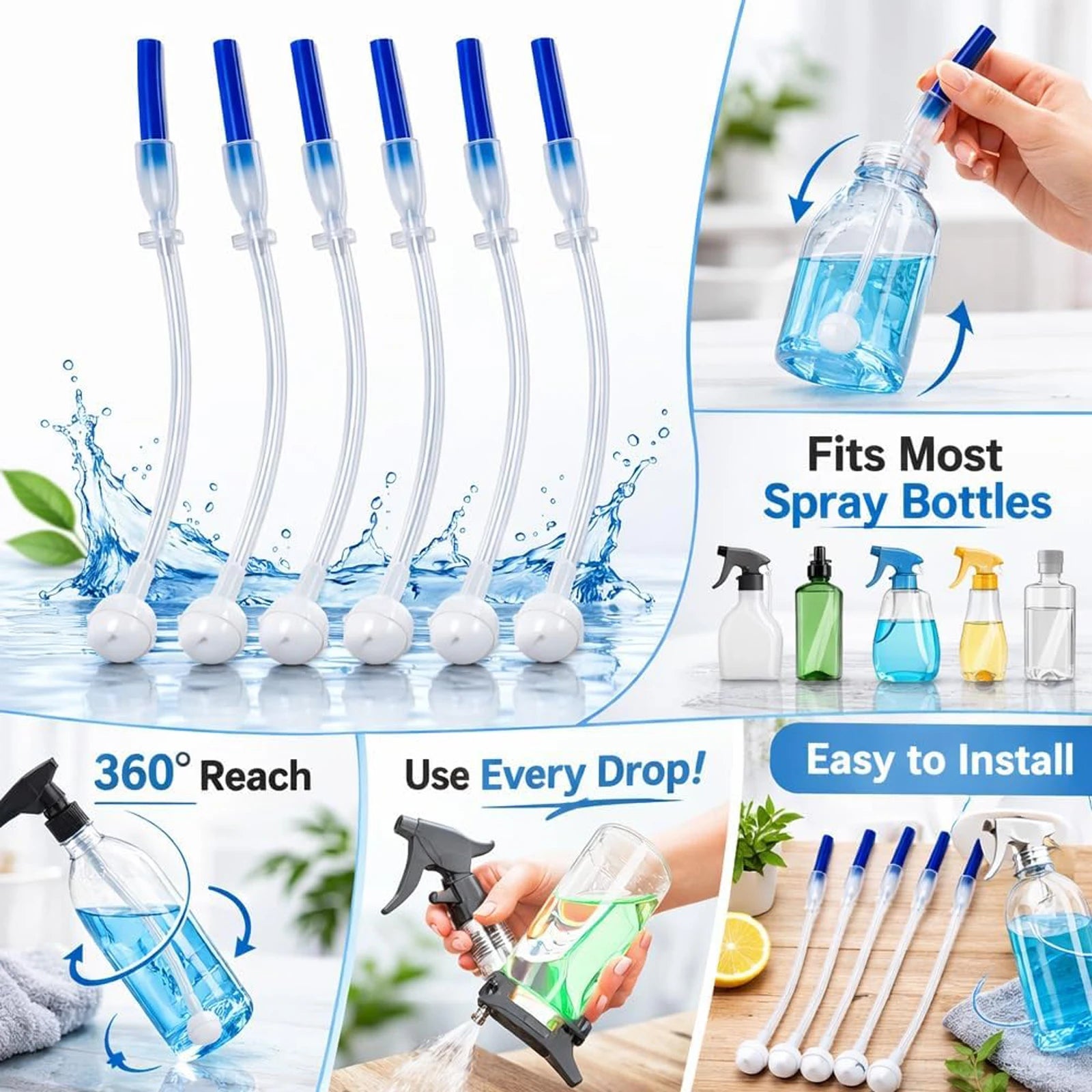 Universal Fit Spray Bottle Adapter Multi-angle Sprayers Attachment
