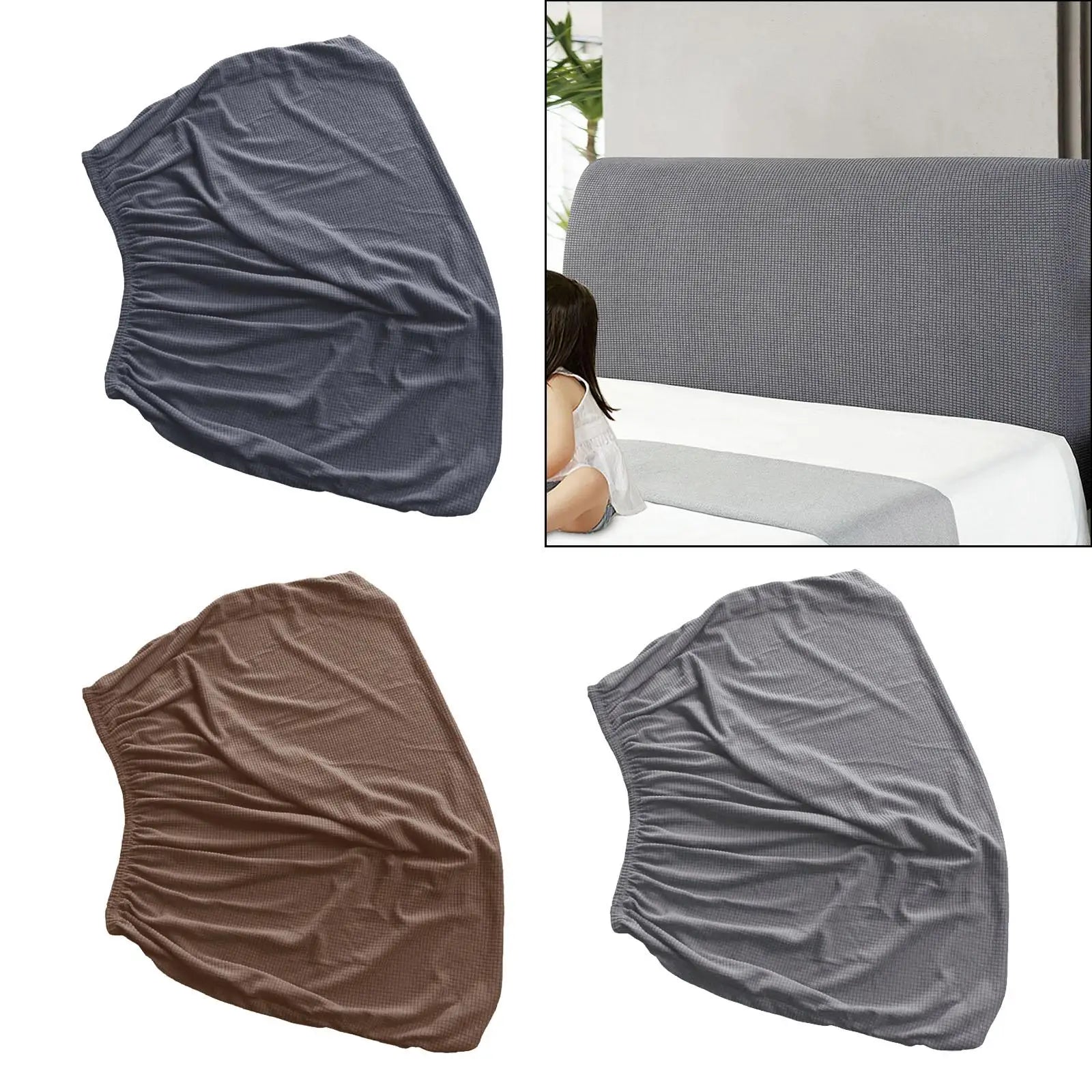 Bed Headboard Cover Stretch Bed Backrest Cover Removable Soft Dustproof Bed Headboard Slipcover Protective Case for Bedroom Zpaxo