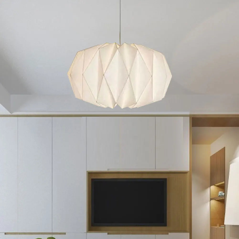 Chandelier Lamp Shade Nordic Style Paper Lantern Shade Creative Folding Pendant Light Shade for Living Room Decor Zpaxo