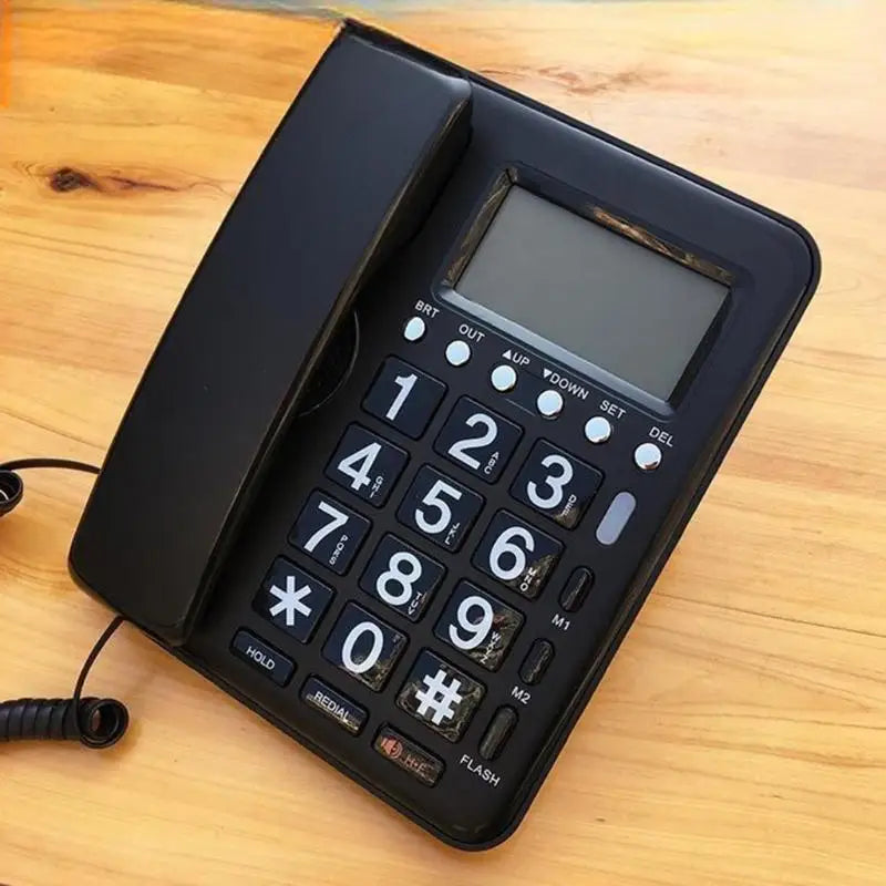 Desktop Corded Telephone Home Fixed Phone Landline Big Buttons Zpaxo