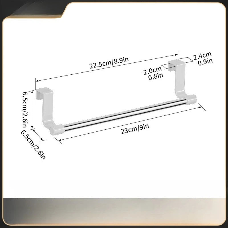 Towel Rack Over Door Bar Hanging Holder Stainless Steel Bathroom Zpaxo primary color