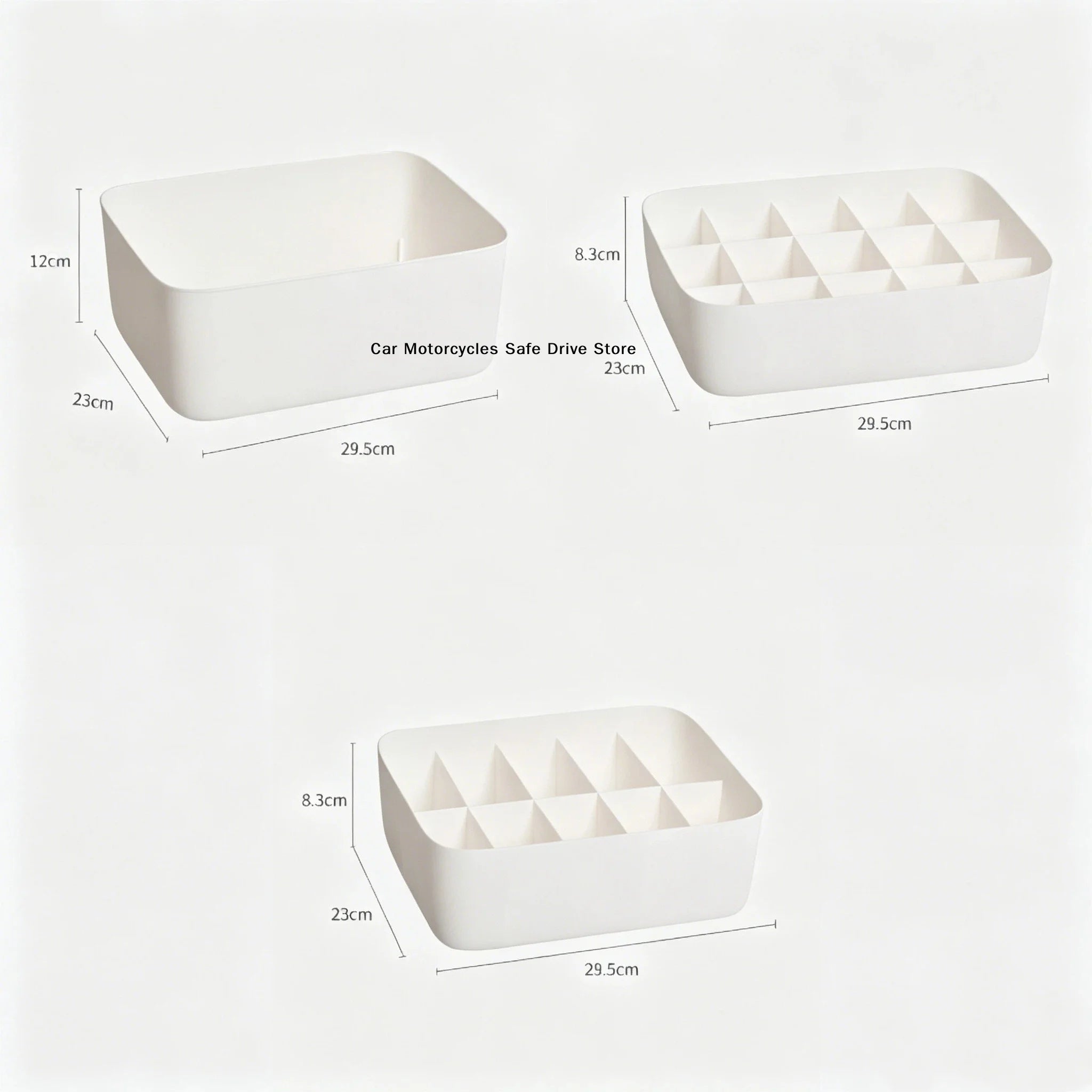 CM1 10 15 Grid Plastic Underwear Storage Box Removable Dividers Lids