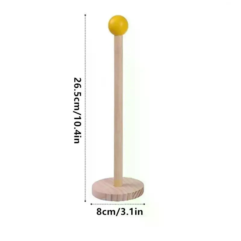 Wood Toilet Paper Holder No Drill Kitchen Storage Tissue Hanger Zpaxo