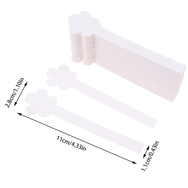 100-Pack Flower Shape Perfume & Essential Oil Test Strips