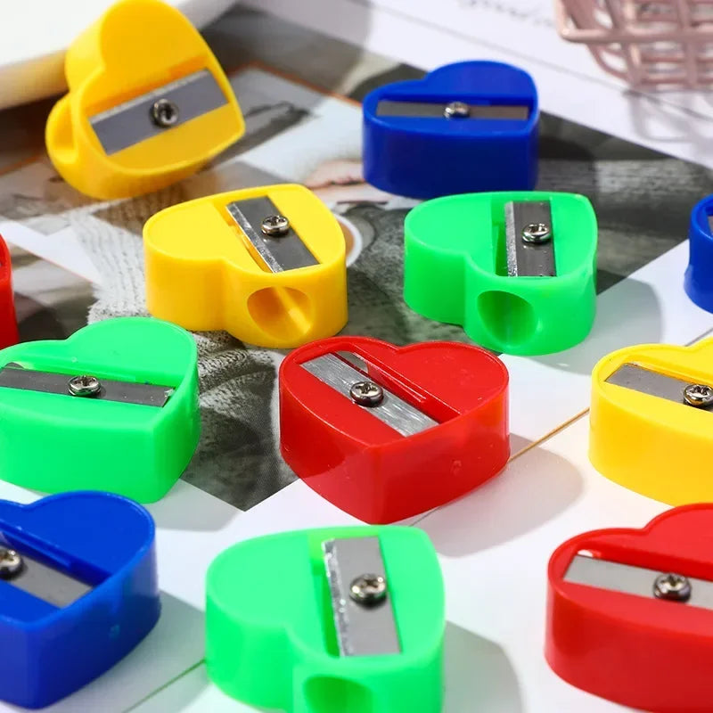 Heart Pencil Sharpeners Manual Compact Mini Sharpener School Zpaxo