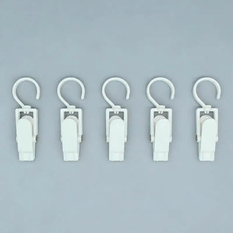 CM5 Plastic Hanging Clips 360 Degree Swivel Hooks Non Slip Grip