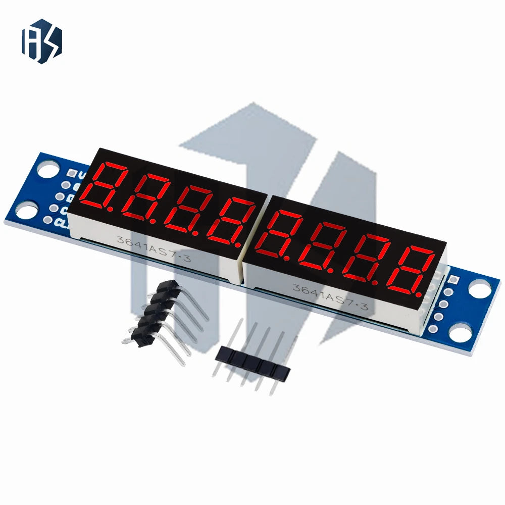 MAX7219 3-Pin Serial LED Module BAISHUN 8-Digit Red 7-Segment Arduino Zpaxo