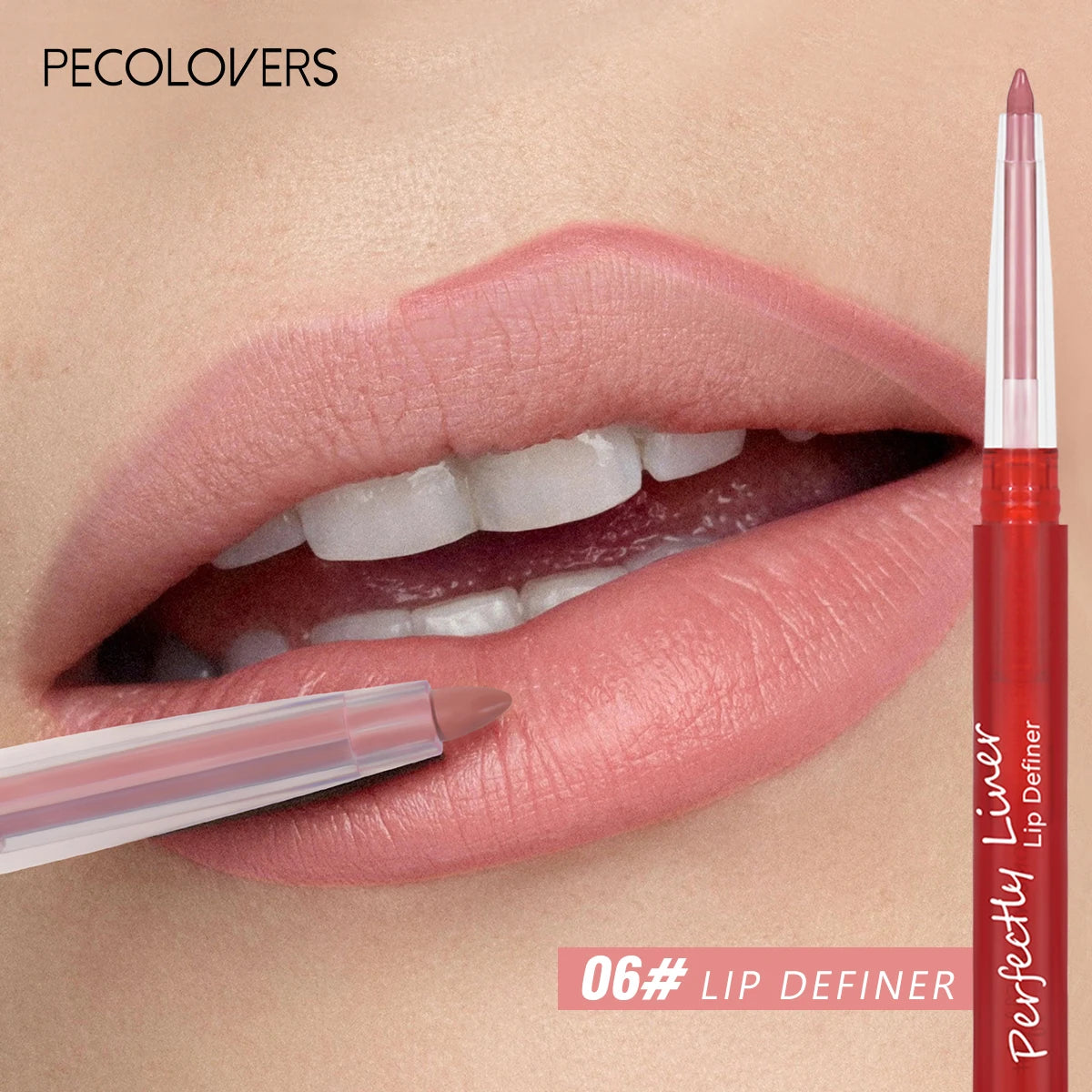 1PC Rich Pigmented, Waterproof, Silky, Durable, Non-stick Cup, Creamy Matte Lip Liner, Perfect for Date and Daily Use Zpaxo 06r