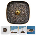 Square Incense Stick Holder Premium Metal Burner Tray Elegant Compact