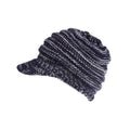 Women's Knitted Ponytail Beanie Hat with Brim | Winter Warm