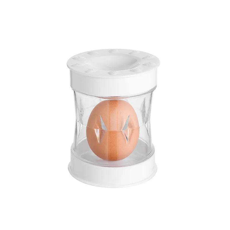 Hot Hand-cranked Automatic Egg Sheller 1pc New Household Shell Peeling Machine Egg Opener Tool Fully Automatic Small Tool Zpaxo White