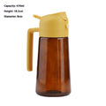 470ml Glass Olive Oil Sprayer & Dispenser – 2-in-1 Air Fryer Oil Sprayer Dispenser Zpaxo brown yellow lid