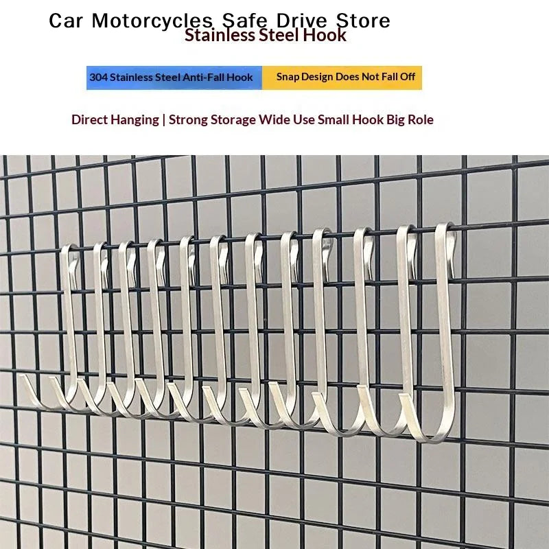 CM6pcs Snap-on Clip Hooks Wire Shelving Shelves Sink Grates Versatile