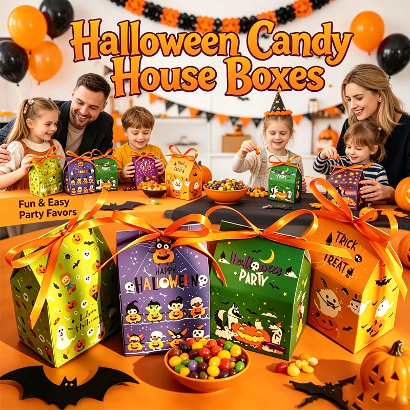 Mini House Halloween Candy Box Novelty Party Favor Supports Boxes