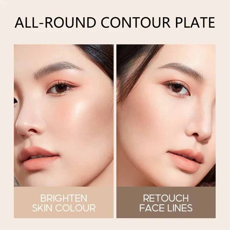6-color Blush Contouring All-in-one Palette Pearlescent Matte Powder
