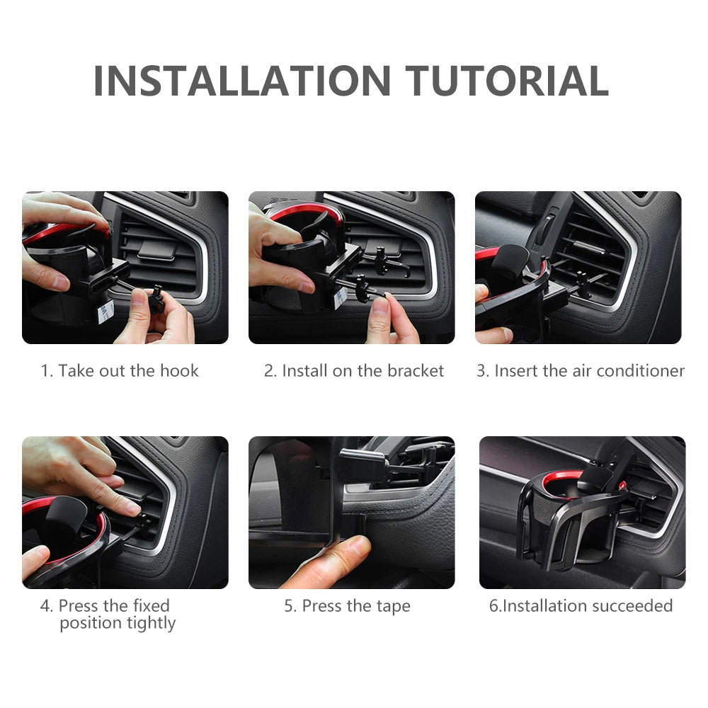 Car Cup Holder Air Vent Outlet 2 in 1 Coffee Bottle Holder and Car Phone Mount Universal Accessories Cups Car Vents Cup Rack Zpaxo