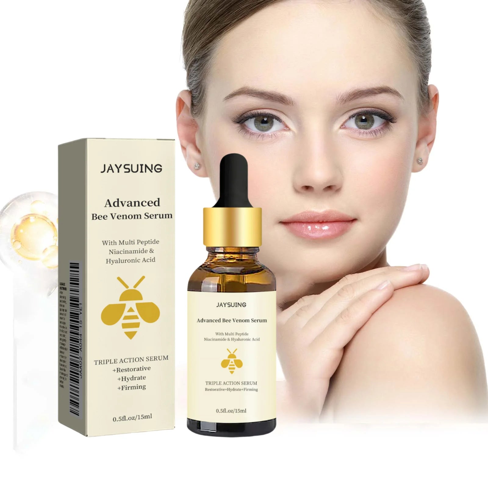 Bee Venom Face Essence Hyaluronic Acid Serum | Anti-Aging 15ml Face Serum Essence Zpaxo