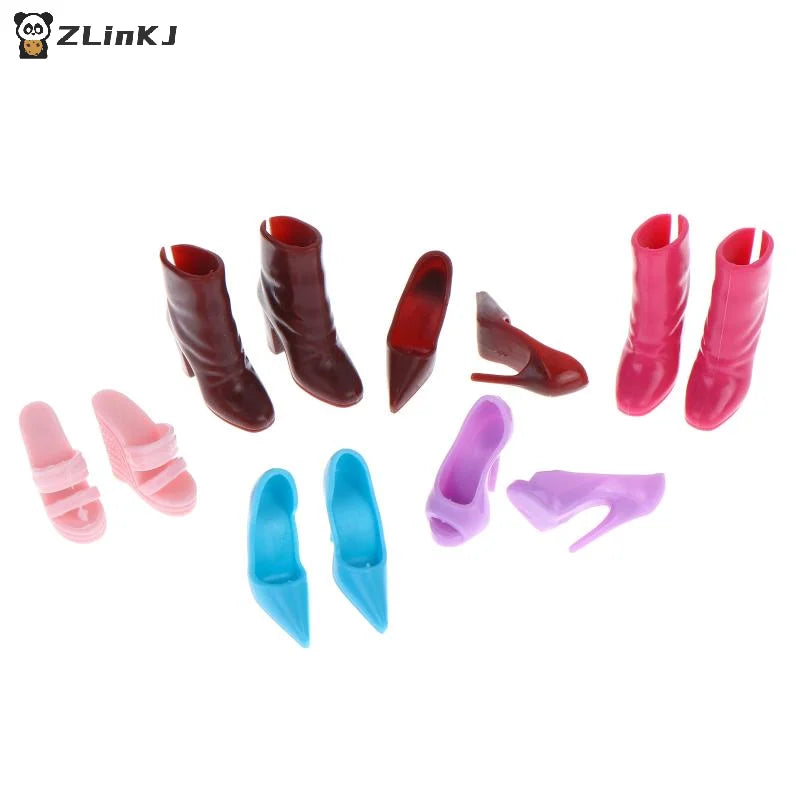 4 Pairs Doll Heels Ankle Boot Supermodel Similar Foot Shape Wearable Zpaxo