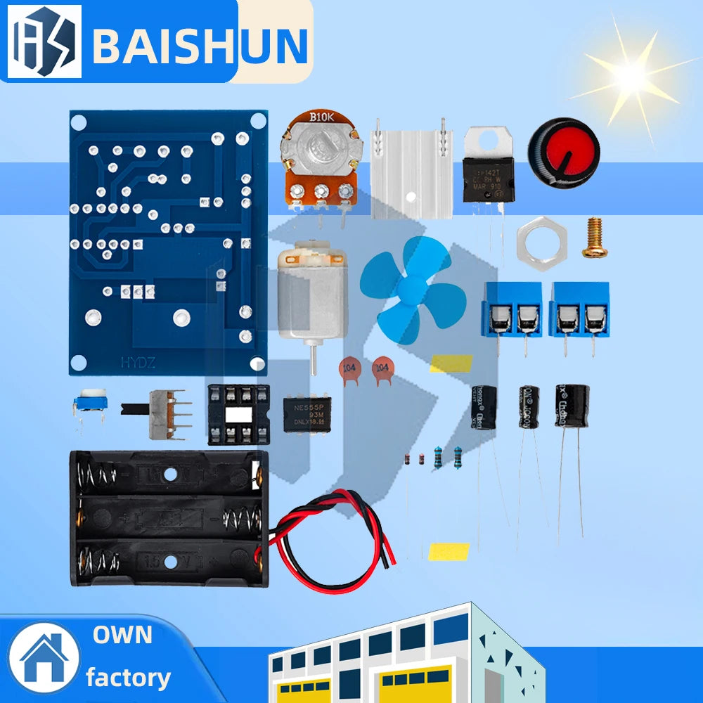 NE555 Motor Speed Control DIY Electronic Teaching Training Assembly Zpaxo