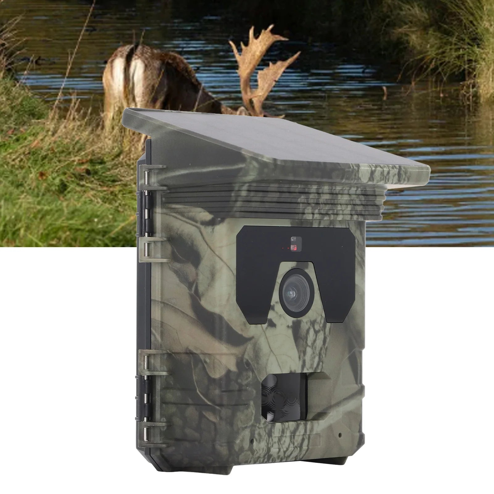 Night Vision Trail Camera Motion Activated Compact 4K 50 MP Solar