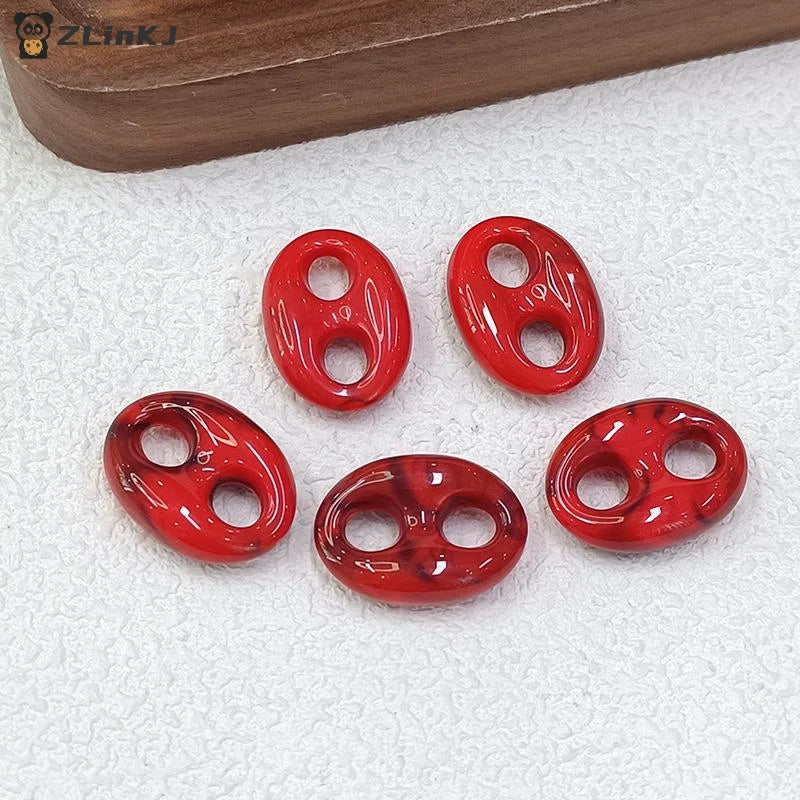 24x17mm Colorful Acrylic Geometric Beads DIY Necklace Bracelet Zpaxo