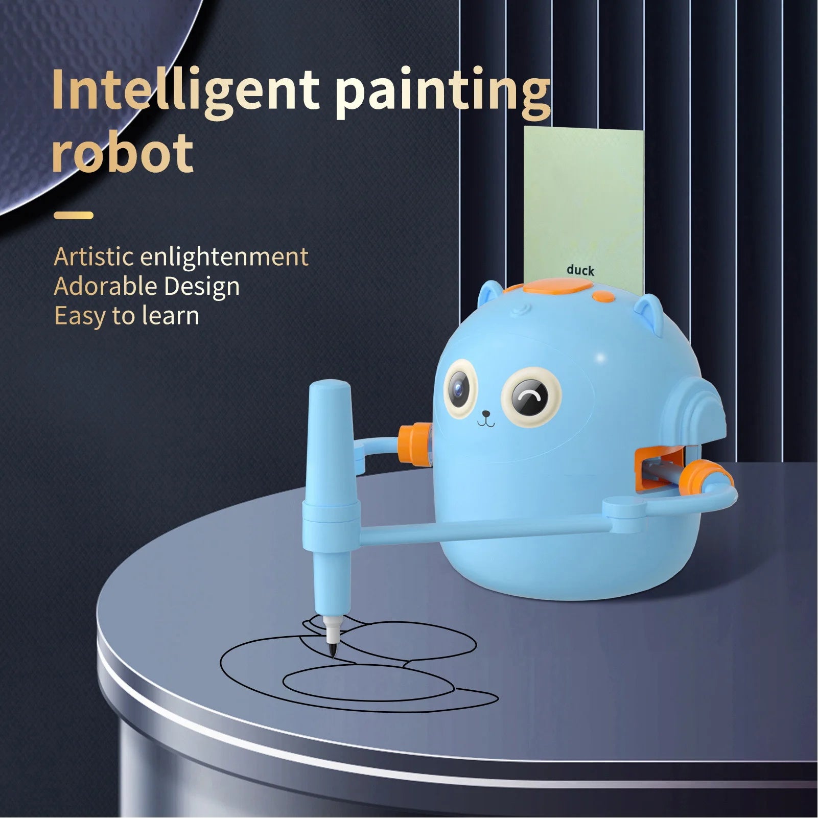 Self Drawing Robot for Kids Interactive Educational Self Drawing Robot Art Artist Painting Learning Toy Zpaxo