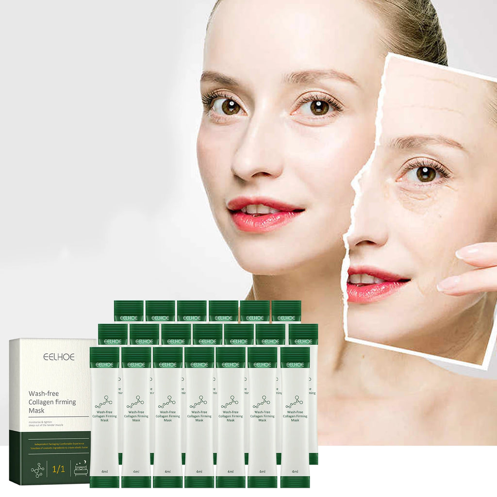 EELHOE Wash Free Collagen Firming Mask Moisturizing Skin Care Rejuvenation Hyaluronic Acid Disposable Hydrating Face Sheet Mask Zpaxo