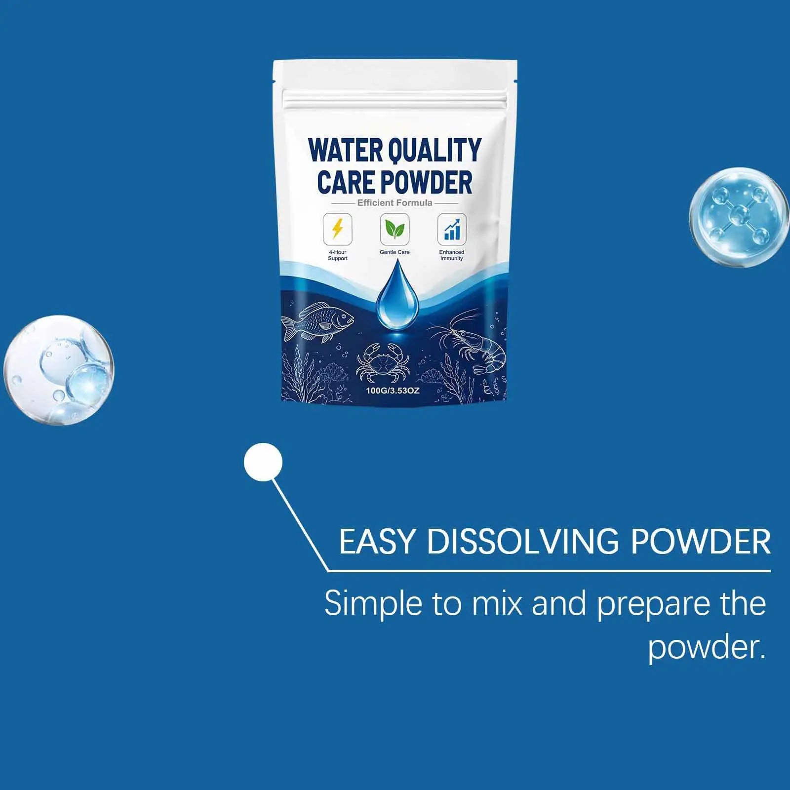 Aquarium Clarifier Fast Purification Powder Water Cloudy Remover Fish