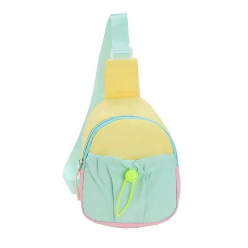 New Children's Crossbody Bag Storage Bag Fashionable Men's and Women's Baby Dopamine Stylish Shoulder Bag Accessories Chest Bag Zpaxo Green 17x13cm