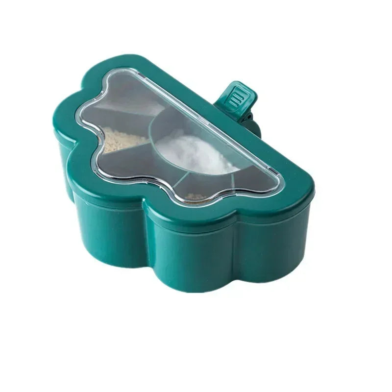 Kitchen 6-in-1 Seasoning Box Set Pepper Sugar Bowl Salt Spices Stirring Storage Jars Gadget Accessories Condiment Container Jar Zpaxo