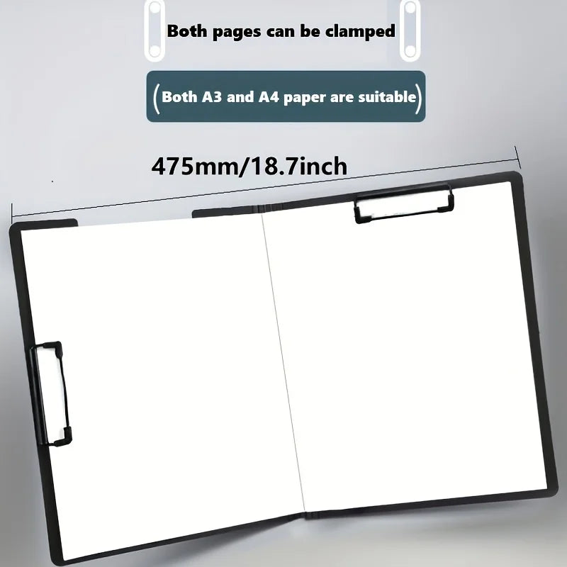 A4 File Folders Clipboard Writing Pad Memo Clip Board Double Clips Test Paper Storage Organizer For School Stationary Supplies Zpaxo