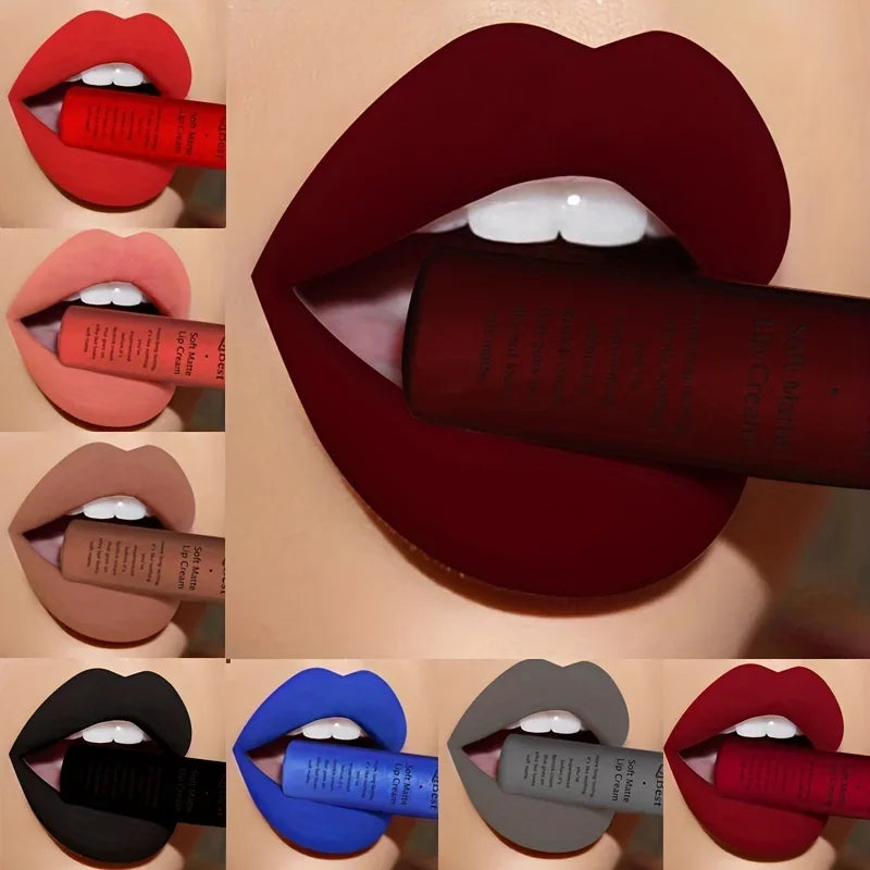 QIbest matte non-stick cup non-fading lip gloss, matte liquid lipstick Zpaxo
