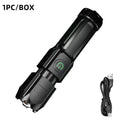 Telescopic Zoom Tactical Flashlights Rechargeable LED Torch 4