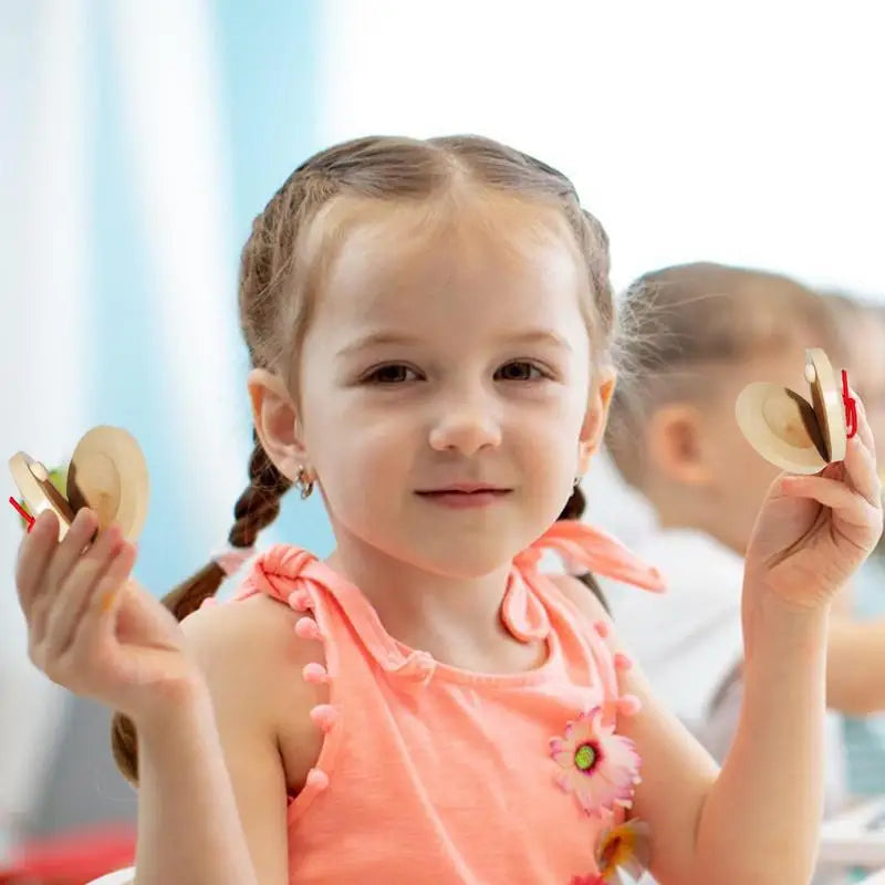 Wooden Castanets Orff Musical Instruments Music Perception Infant