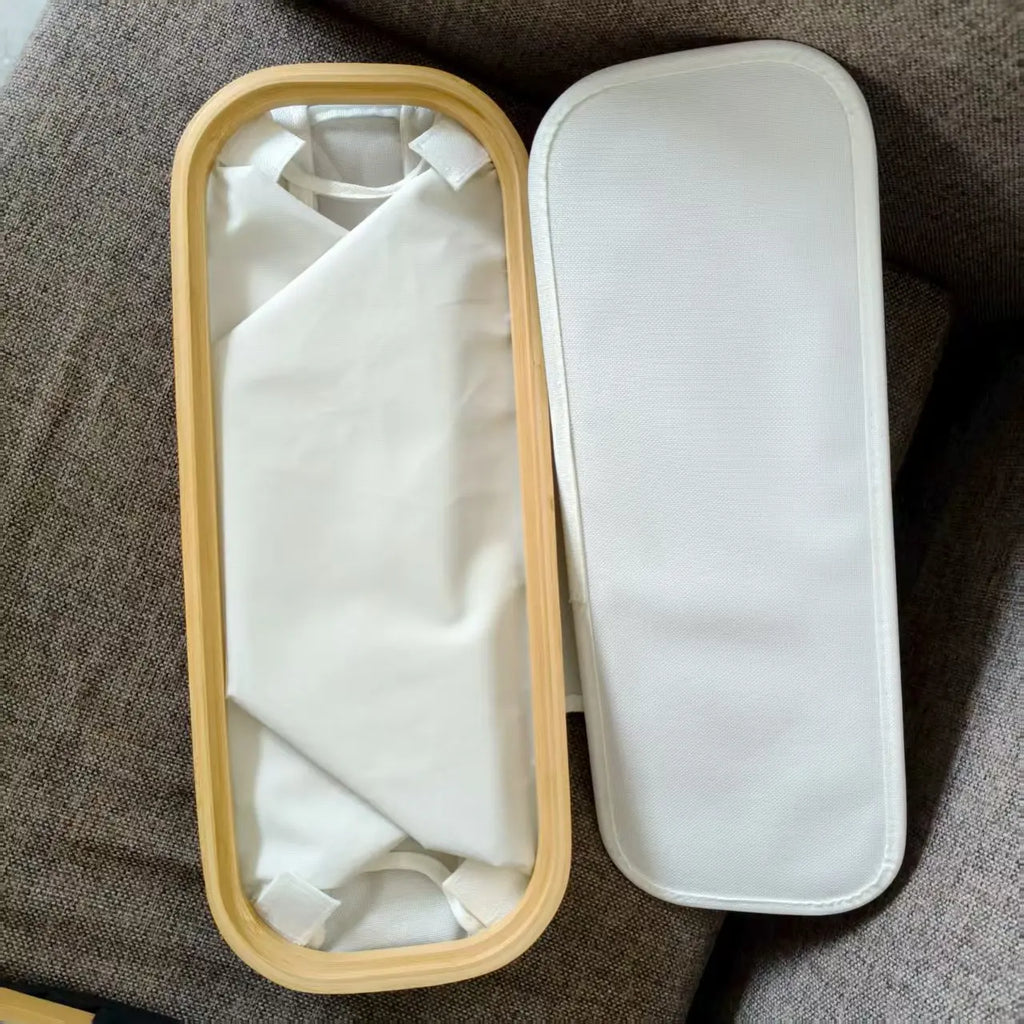 Large Foldable Oxford Storage Box with Lid & Bamboo Frame