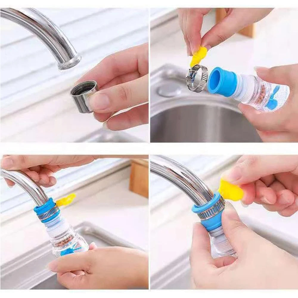 Faucet Filter Extender 360 Rotating Adjustable Faucet Spout Water Filter Water Saving Device for Home Kitchen Bathroom Zpaxo